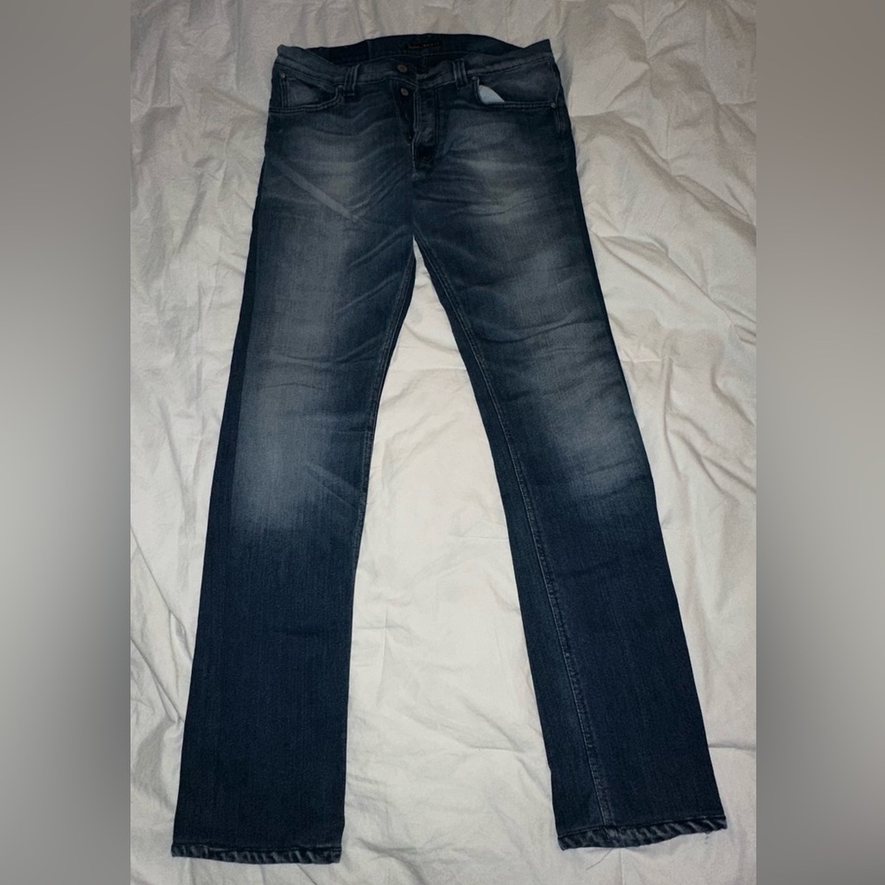Nudie Jeans Dark Blue Straight Leg Denim